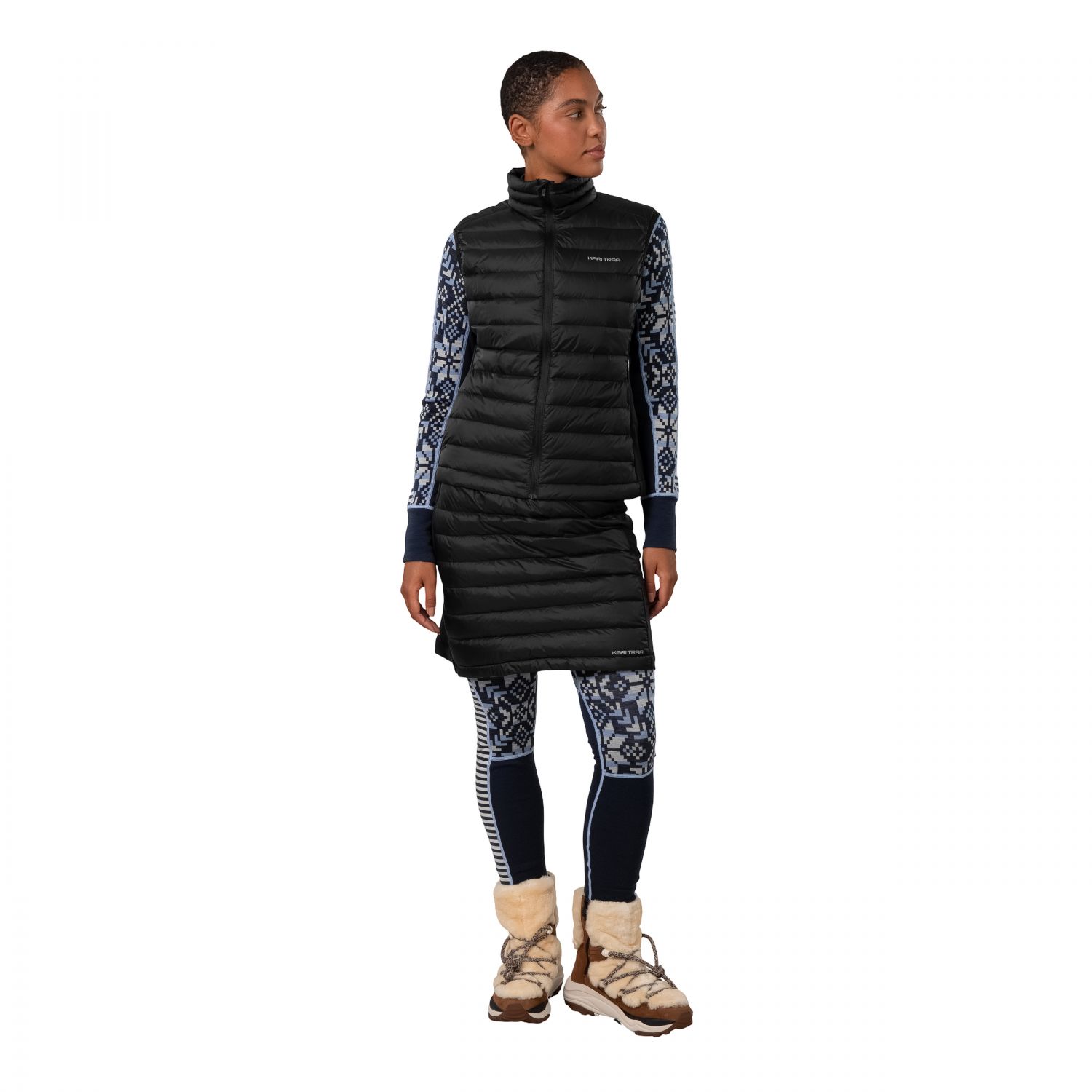 Kari Traa Emilie Down Vest, donsbodywarmer, dames, zwart
