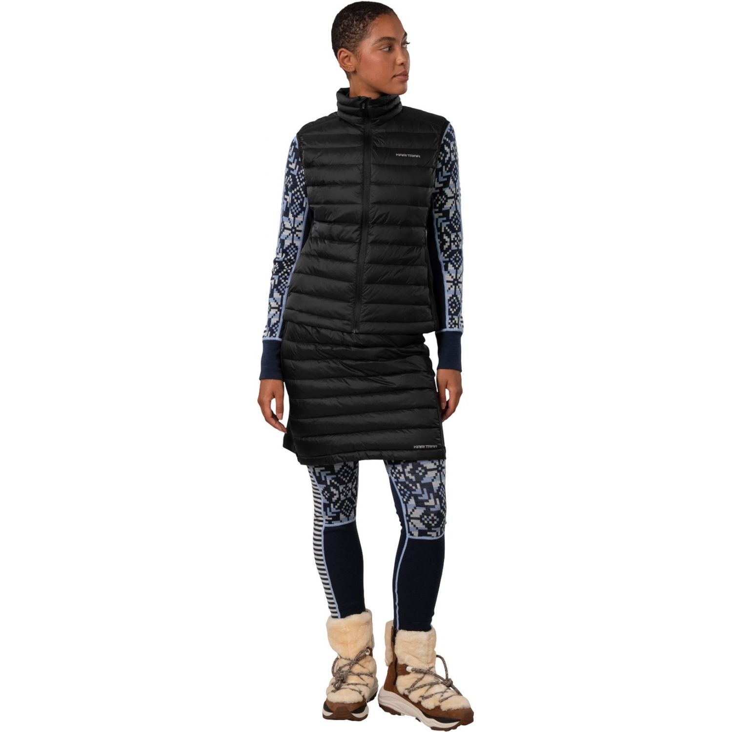 Kari Traa Emilie Down Vest, péřová vesta, dámská, černá