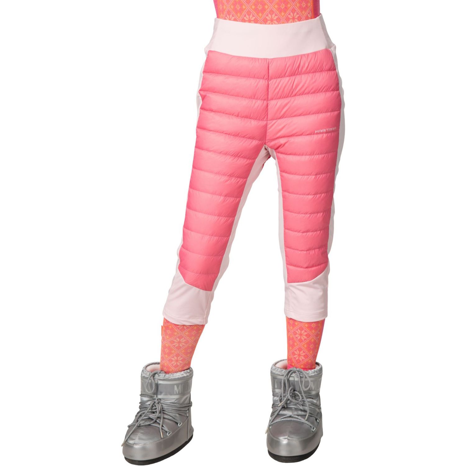 Kari Traa Emilie High Waist, 3/4 péřové kalhoty, dámské, růžové