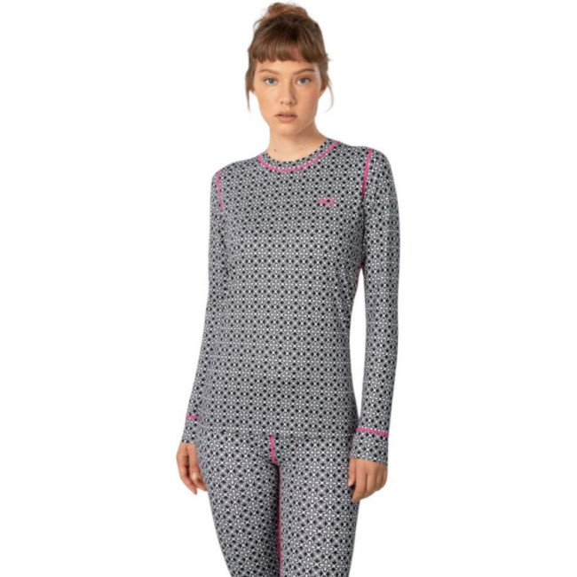 Kari Traa Fryd, maglia termica, donna, nero/bianco