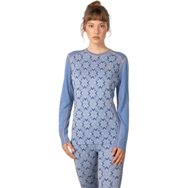 Kari Traa Iselin, camisola interior de esqui, senhora, azul