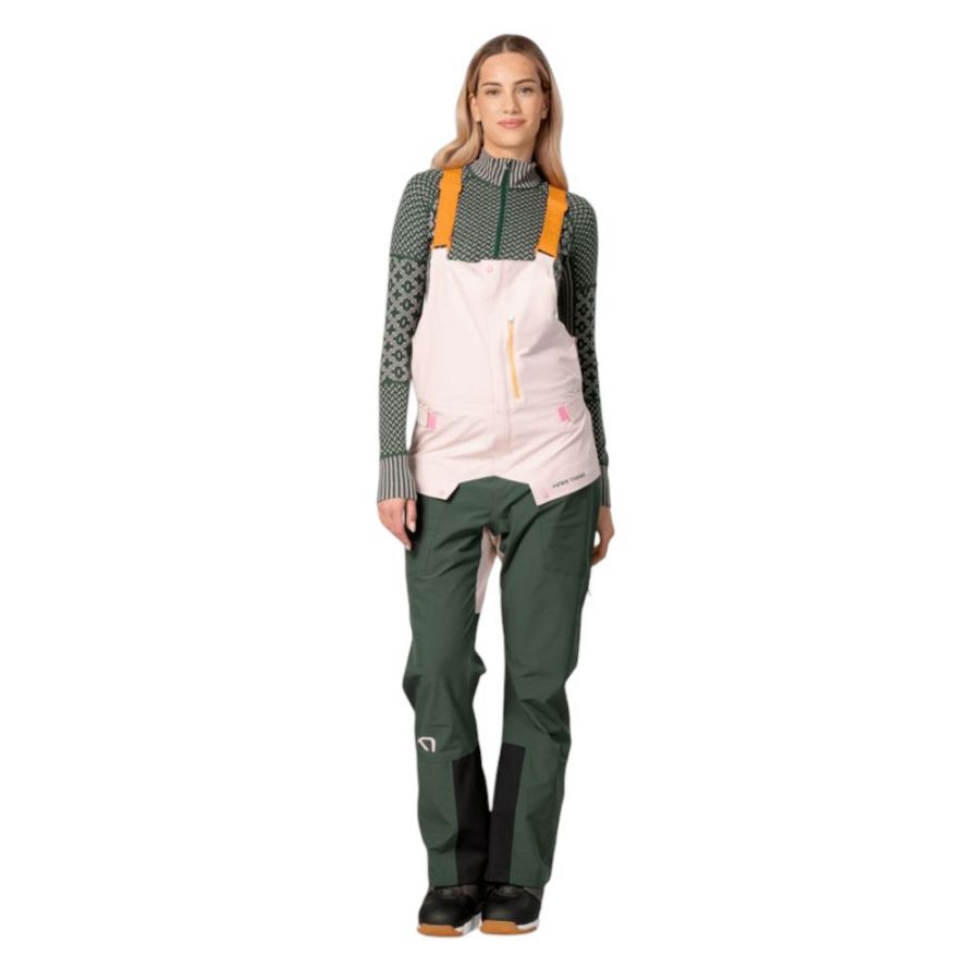 Kari Traa Johanne Bib, pantalon de ski, femme, vert foncé