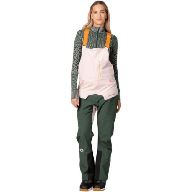 Kari Traa Johanne Bib, pantaloni de schi, femei, verde închis