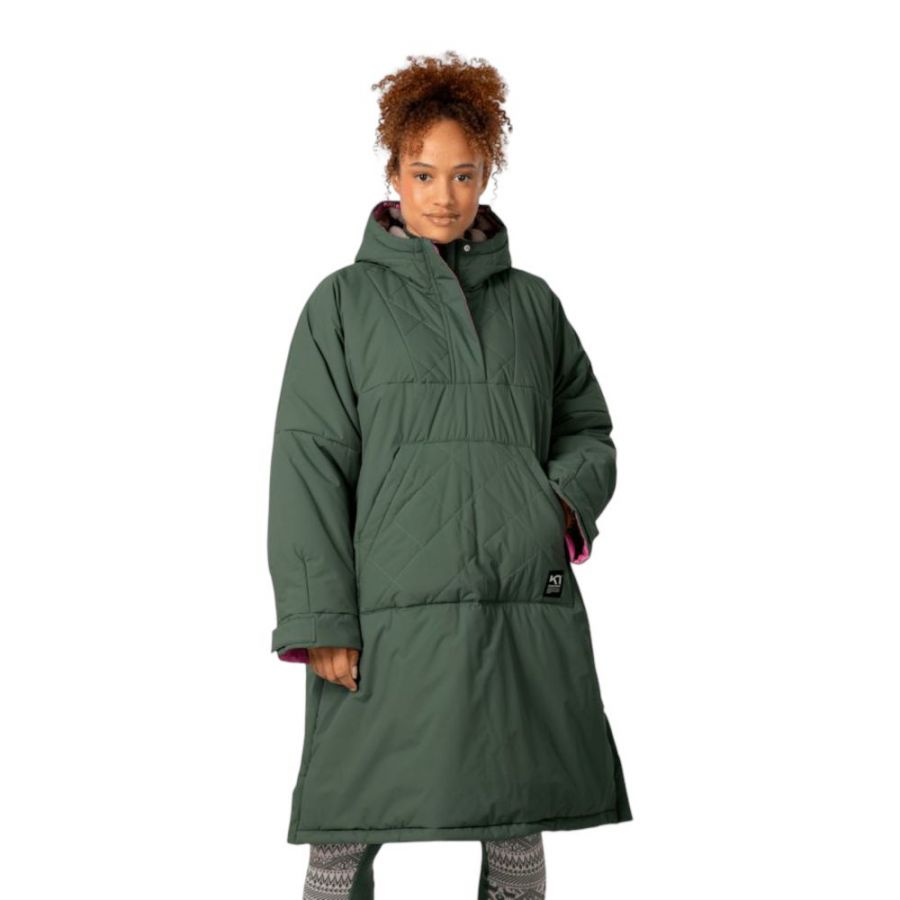 Kari Traa Malene, manteau, femme, vert foncé