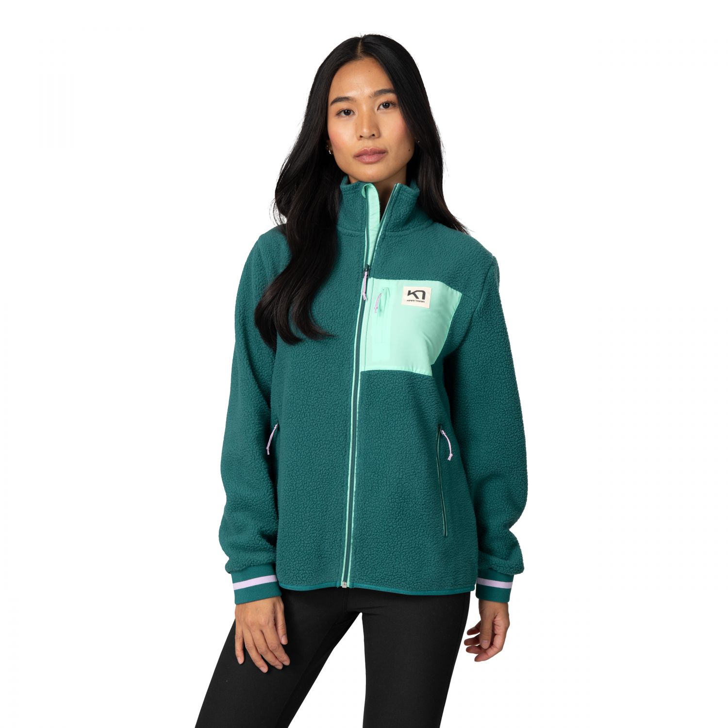 Kari Traa Røthe Midlayer, fleece bunda, dámske, zelená