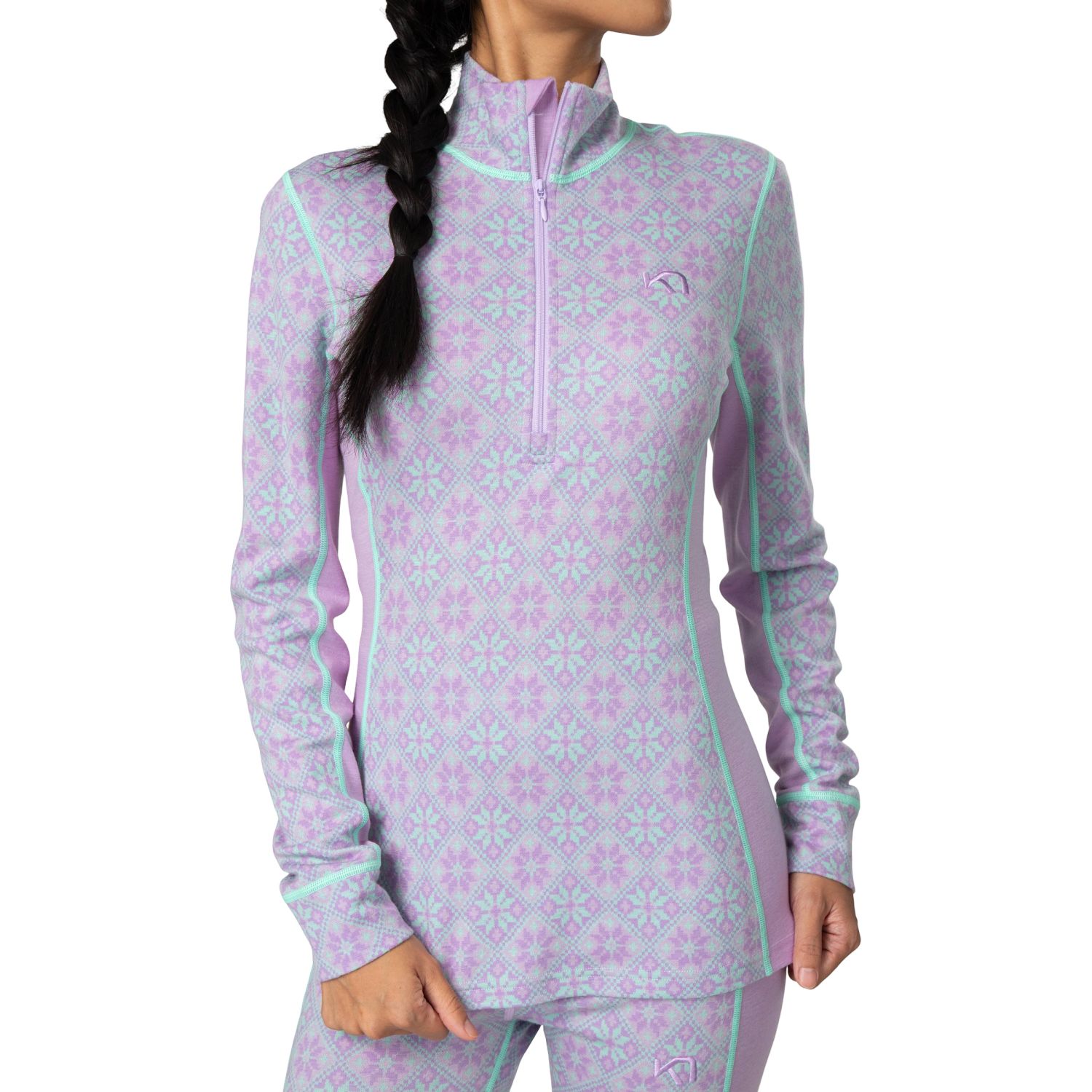 Kari Traa Rose H/Z, segunda pele para esqui, feminina, roxo