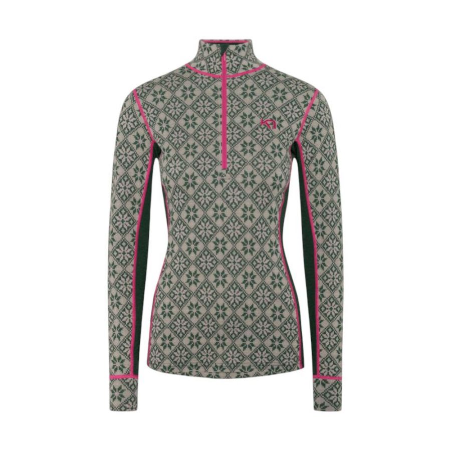 Kari Traa Rose H/Z, haut thermique, femme, vert