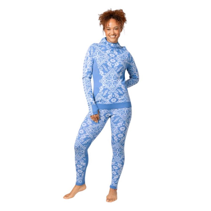 Kari Traa Saga Hood, maglia termica, donna, blu