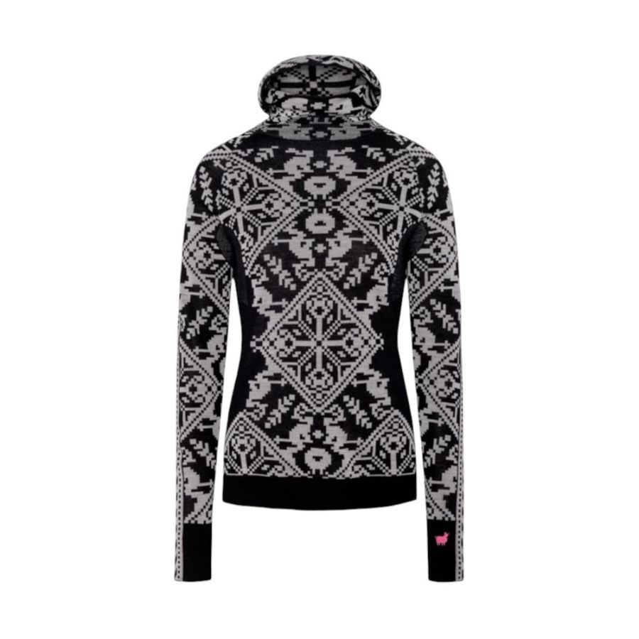 Kari Traa Saga Hood, maglia termica, donna, nero