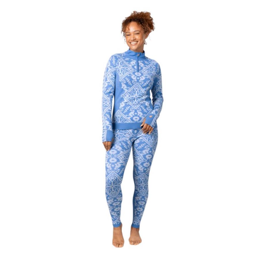 Kari Traa Saga HZ, camiseta térmica, mujer, azul