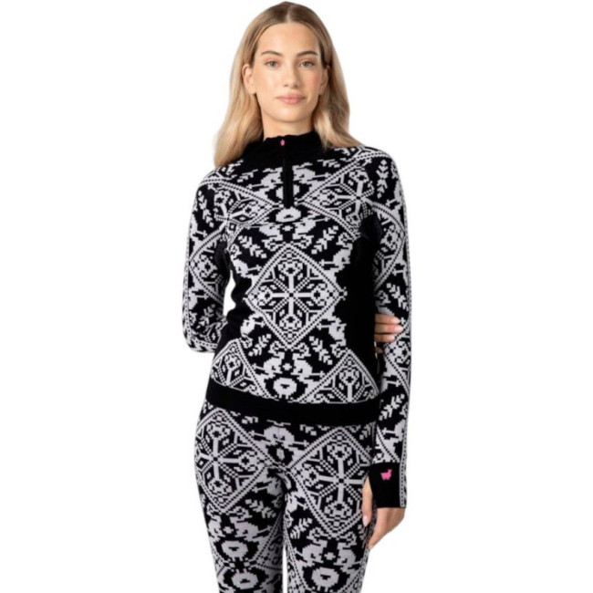 Kari Traa Saga HZ, camisola interior de esqui, mulher, preto