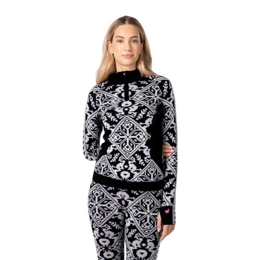 Kari Traa Saga HZ, maglia termica, donna, nero