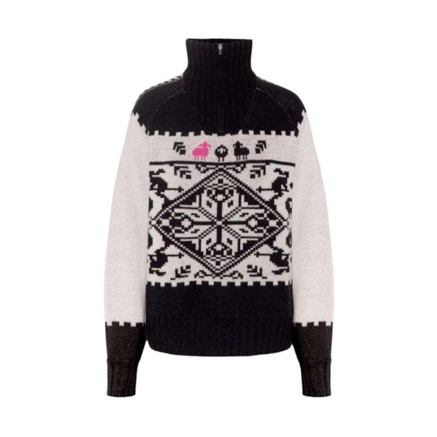 Kari Traa Saga Knit, sudadera, mujer, negro/blanco