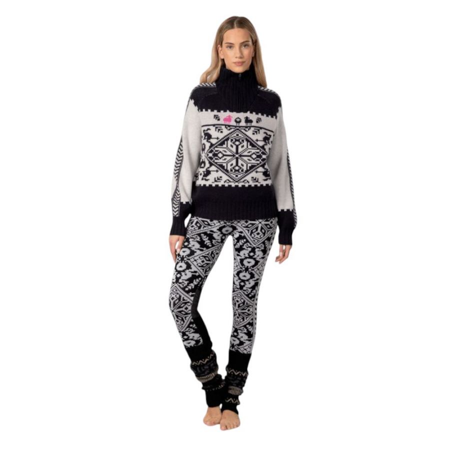 Kari Traa Saga Knit, sudadera, mujer, negro/blanco