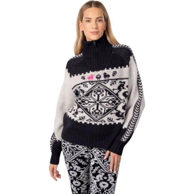 Kari Traa Saga Knit, trøje, dame, sort/hvid