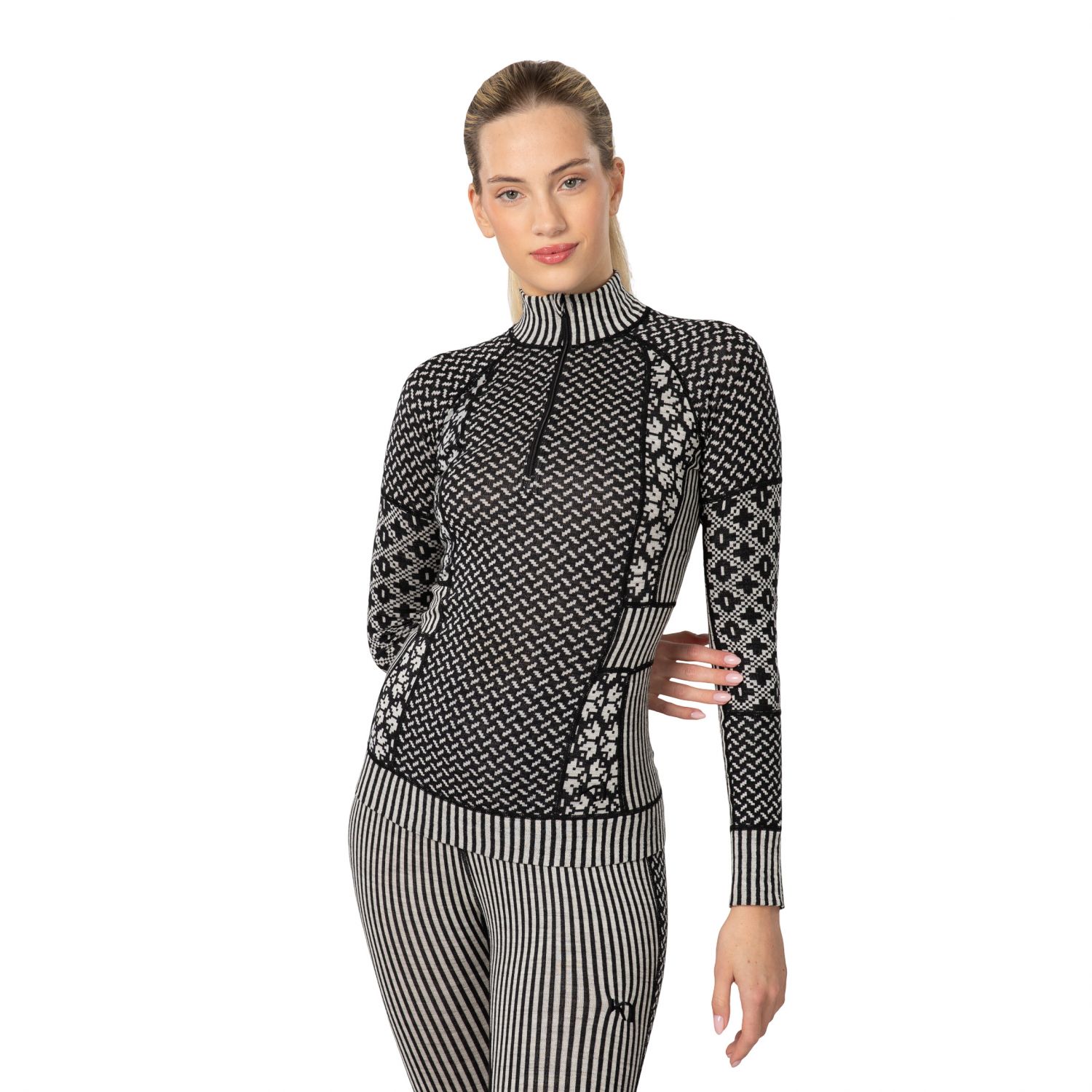 Kari Traa Smekker H/Z, roupa interior térmica para esqui, feminina, preto