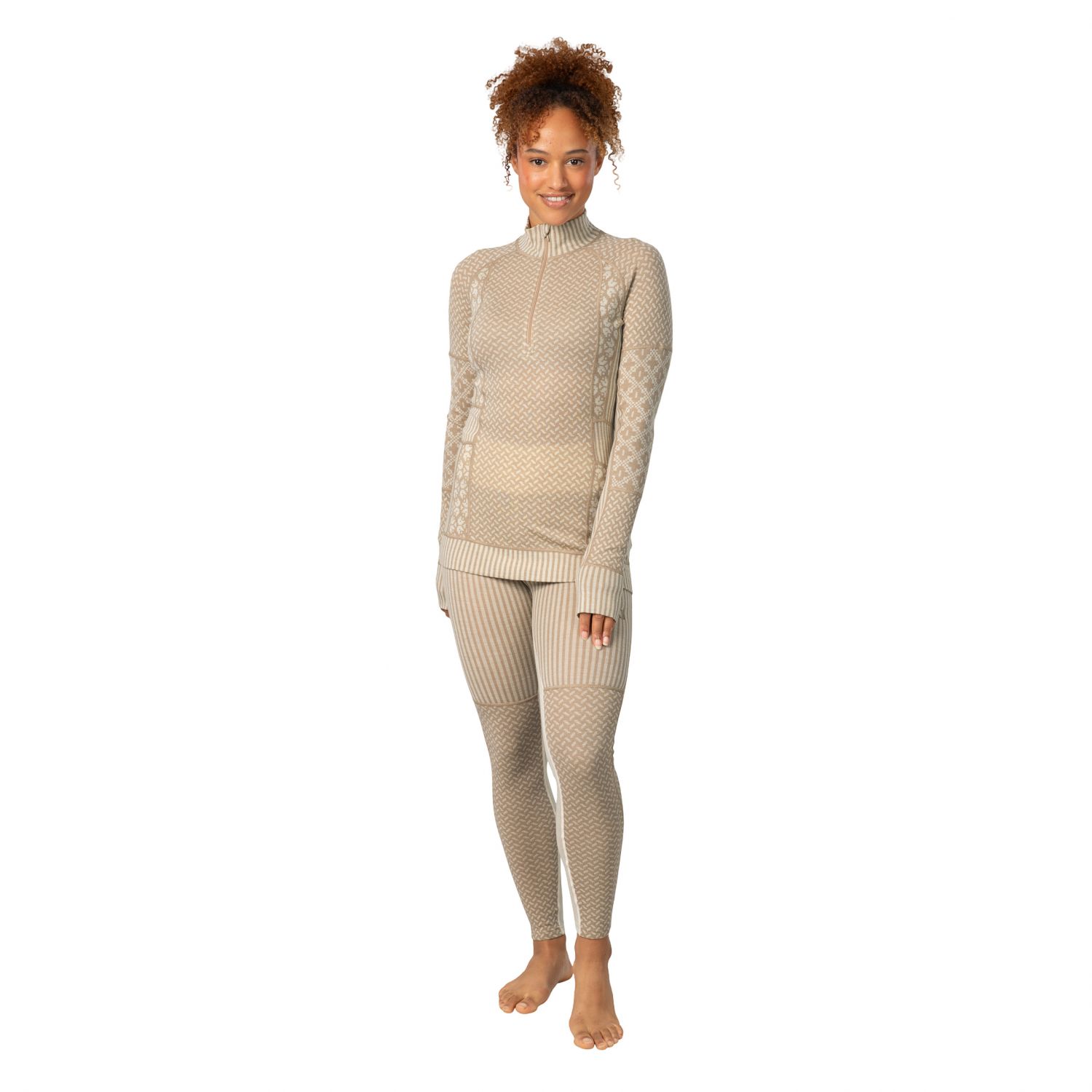 Kari Traa Smekker High Waist, dámske lyžiarske spodky, mocha
