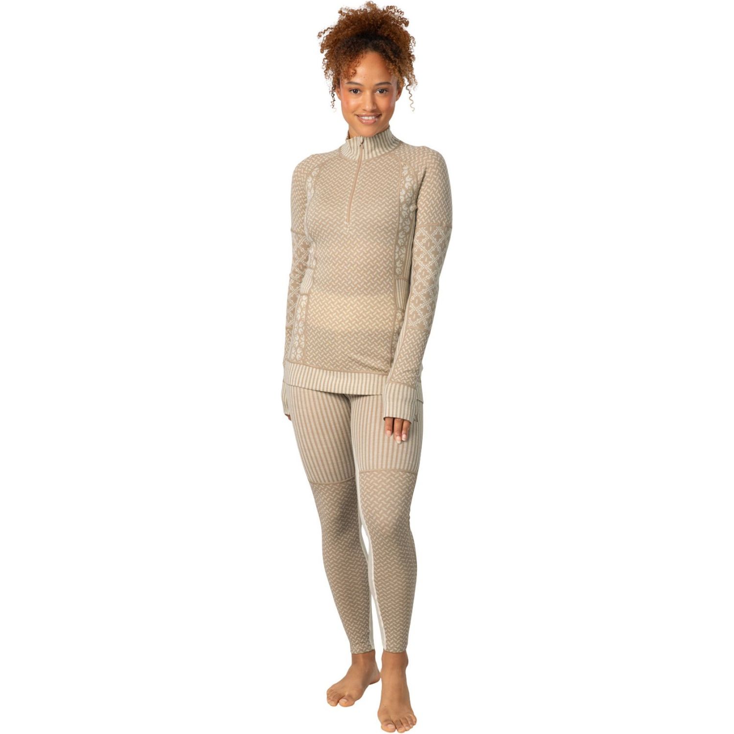 Kari Traa Smekker High Waist, Stillongs, Dame, Mocha