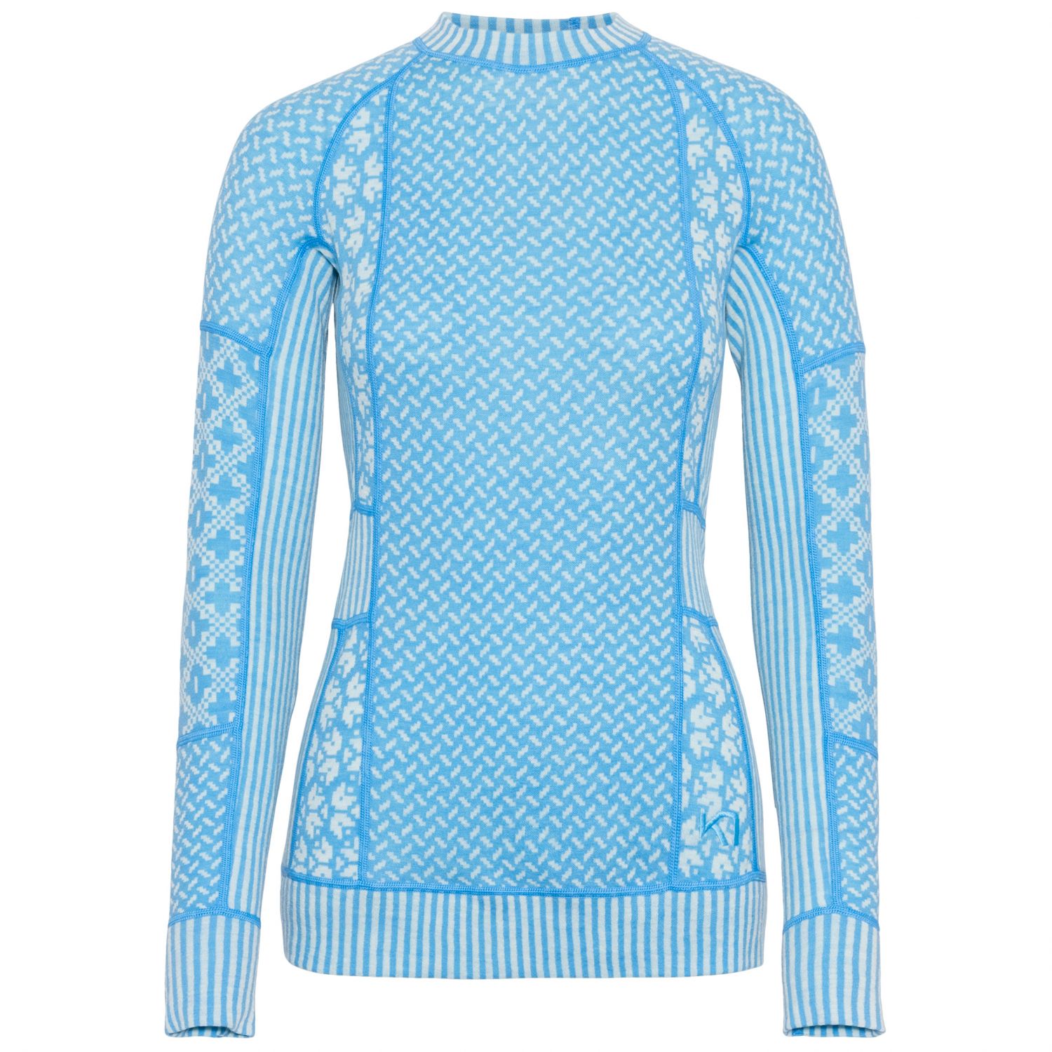 Kari Traa Smekker LS, roupa de base térmica para esqui, feminino, azul