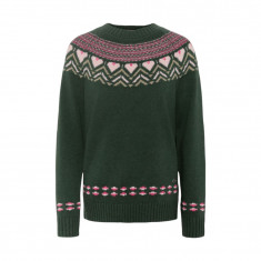 Kari Traa Sundve Knit, sveter, dámsky, tmavozelený