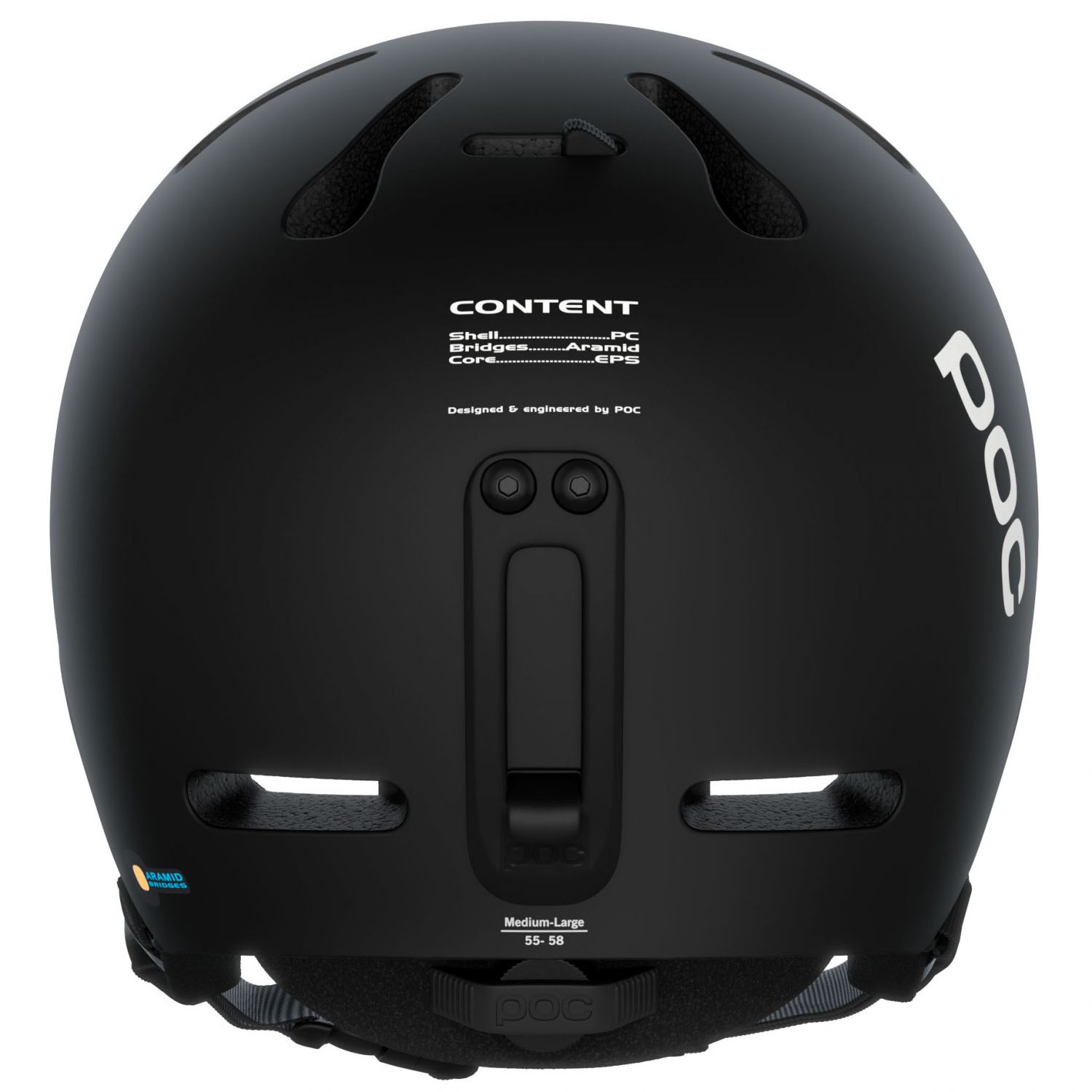 Kask narciarski POC Fornix, czarny matowy