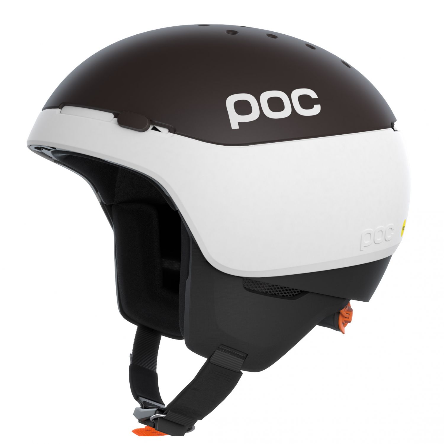 Kask narciarski POC Meninx RS MIPS, biel wodorowa/aksynitowy brąz matowy