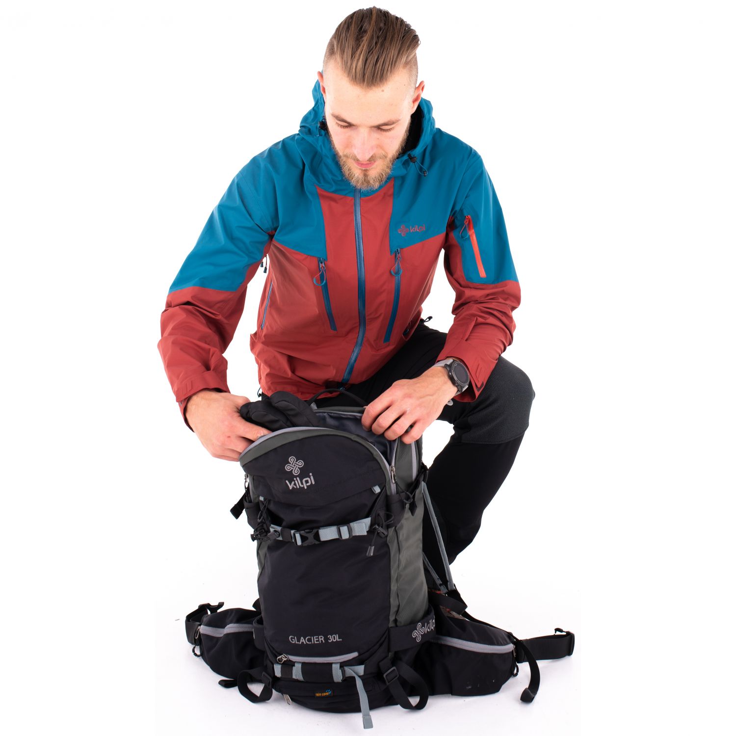 Kilpi Glacier, mochila, 30L, cinzento escuro