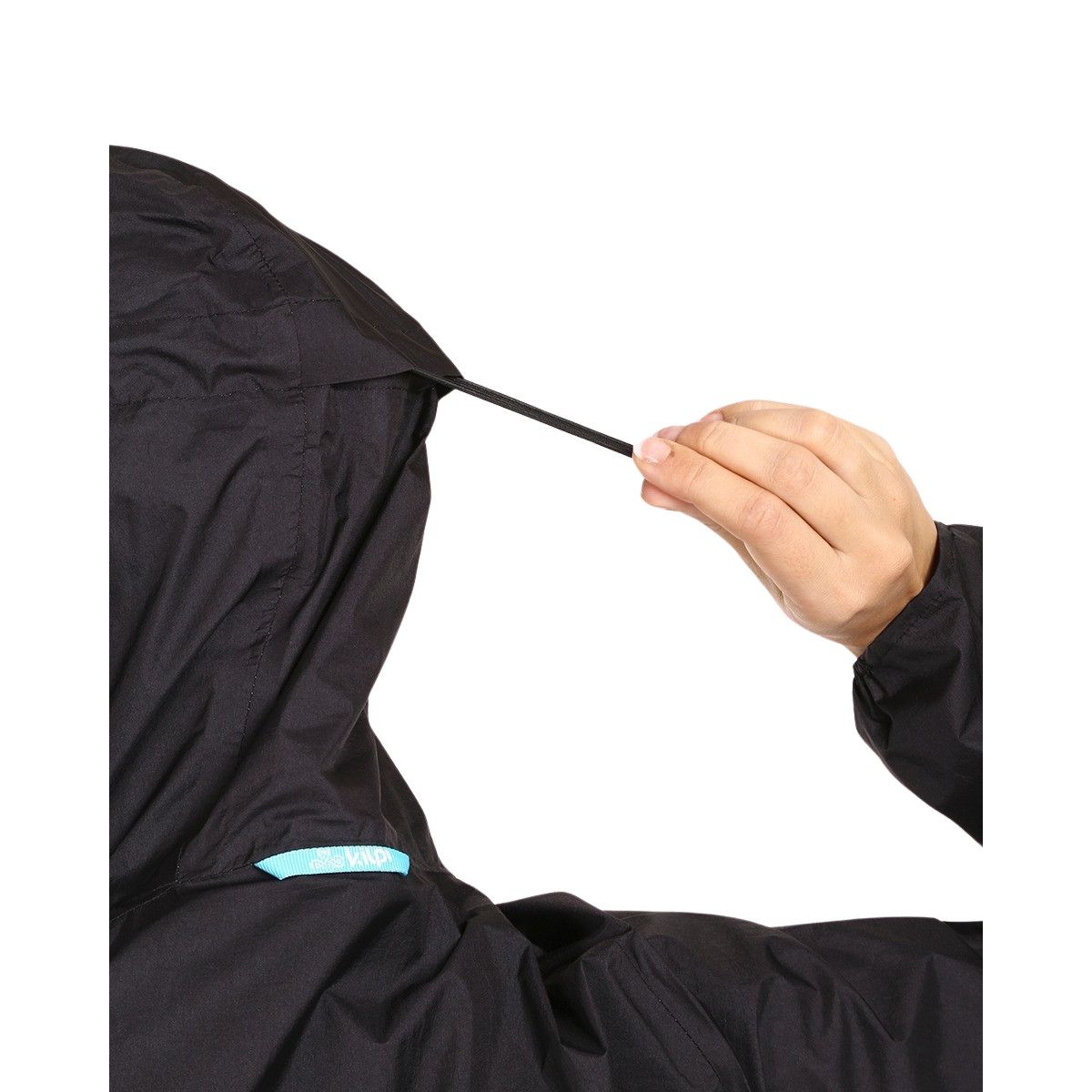 Kilpi Hurricane chubasquero para mujer, negro/gris