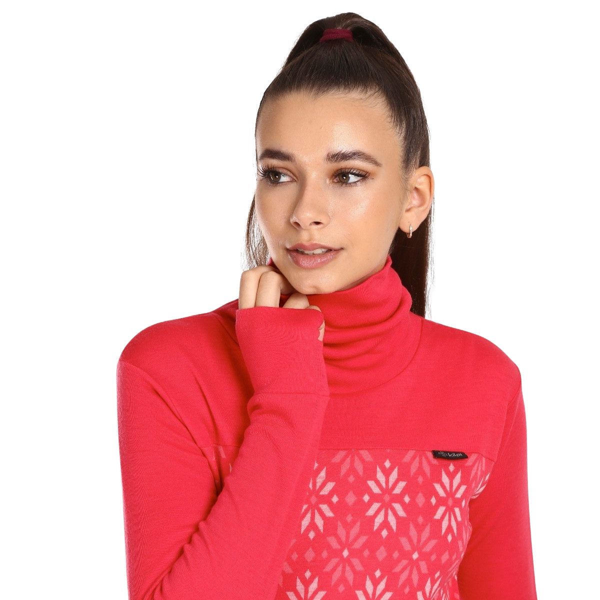 Kilpi Jannu, maglia intima da sci da donna, rosa/grigio