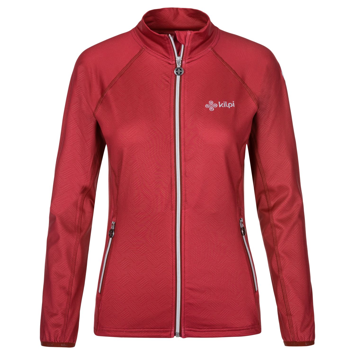 Kilpi Junie, capa intermedia para mujer, rojo oscuro