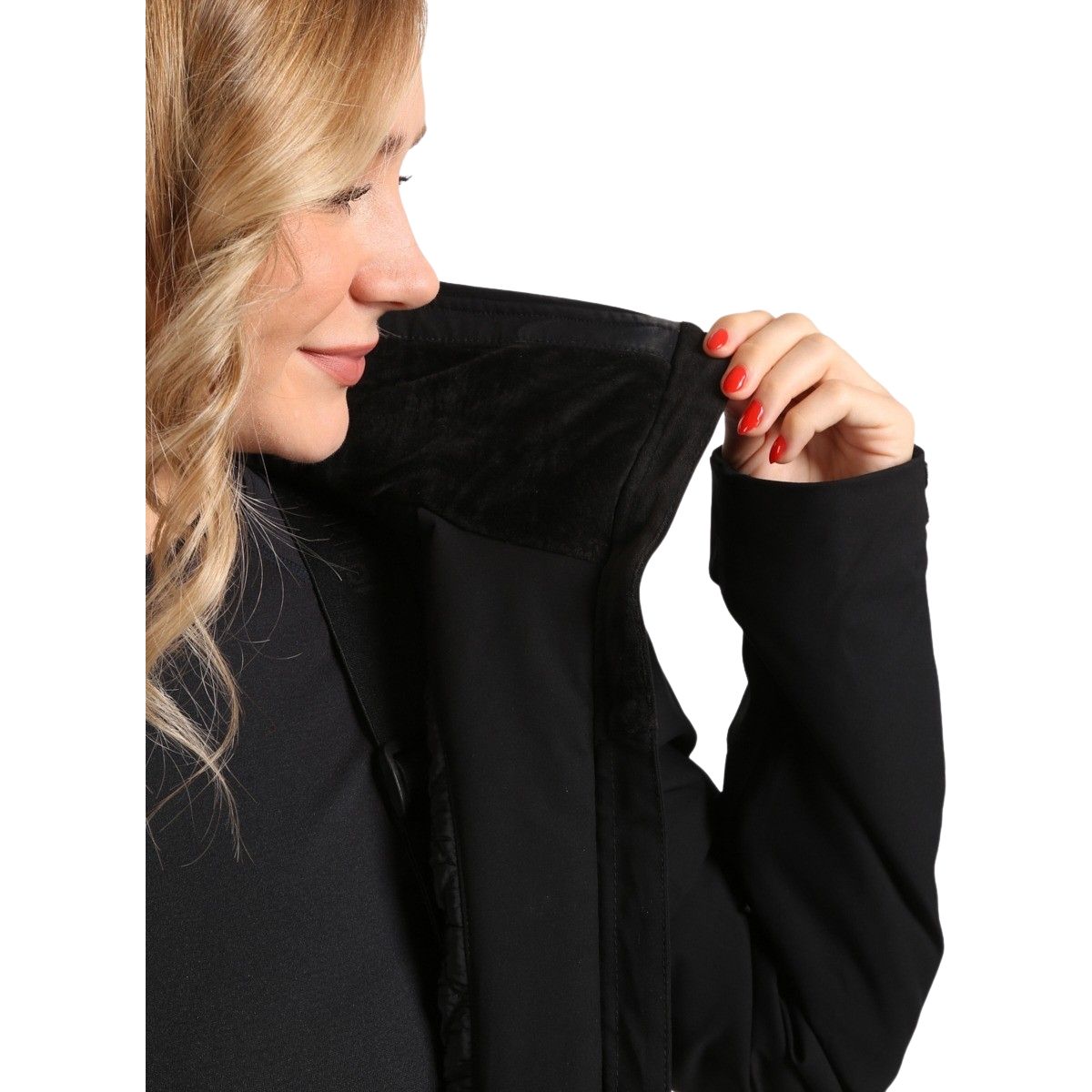 Kilpi Lin, manteau de ski, plus size, femmes, noir