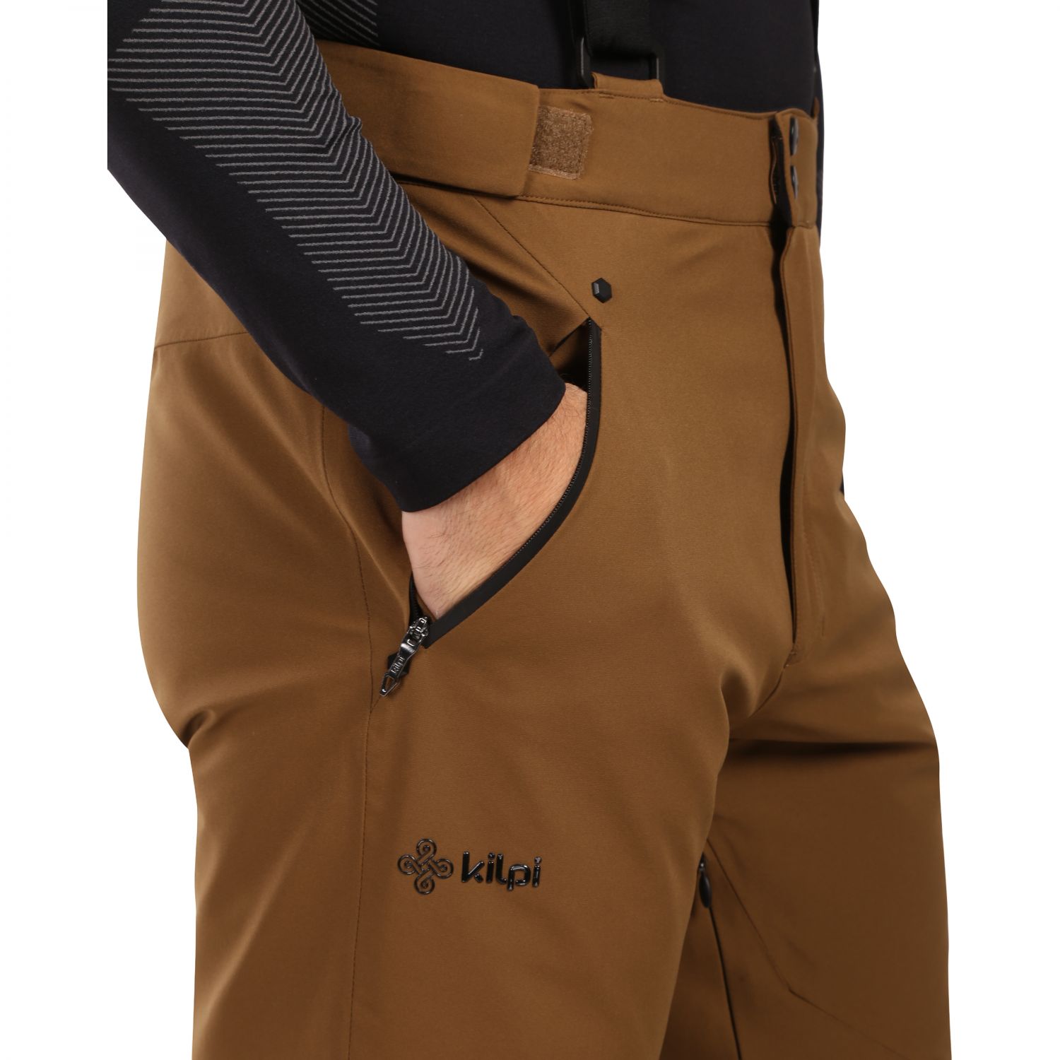 Kilpi Methone, pantalones de esquí, hombre, marrón