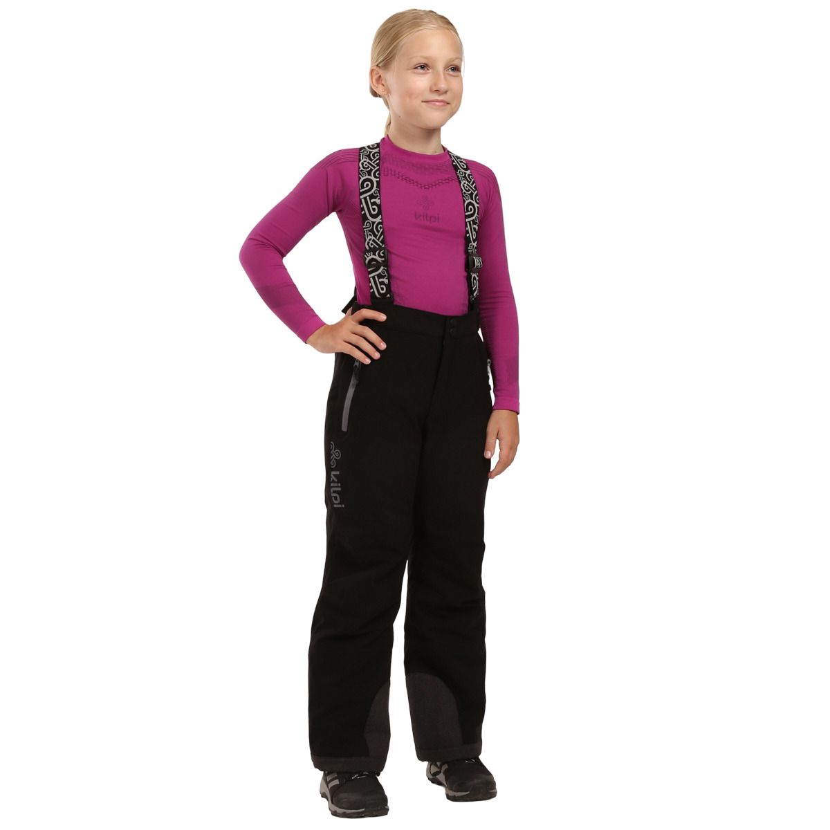 Kilpi Mimas, pantalon de ski, junior, noir