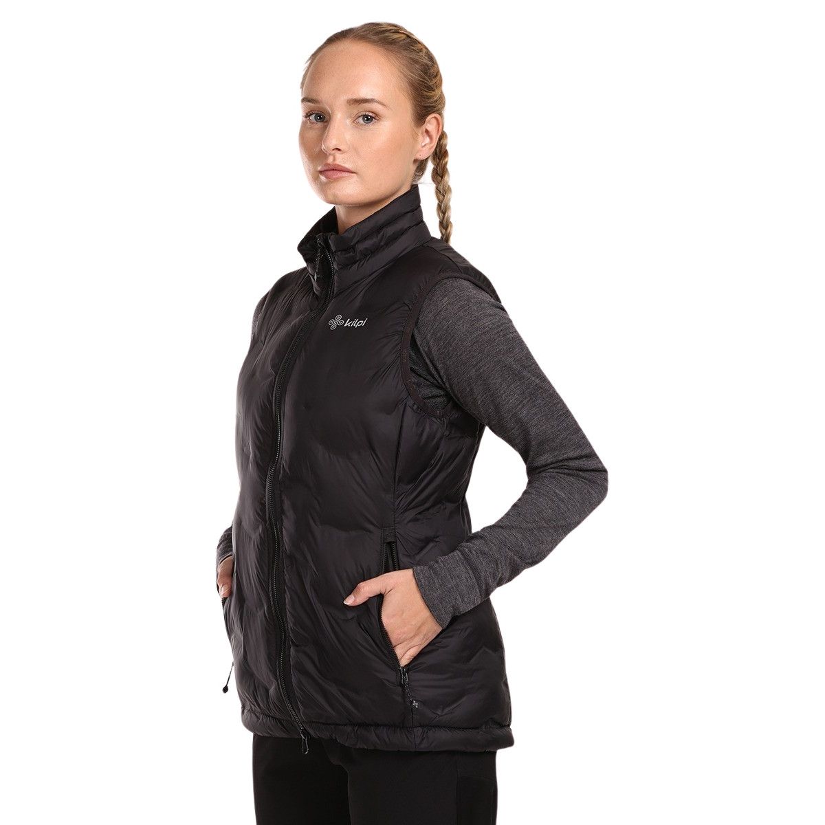 Kilpi Nai, gilet in fibra da donna, nero