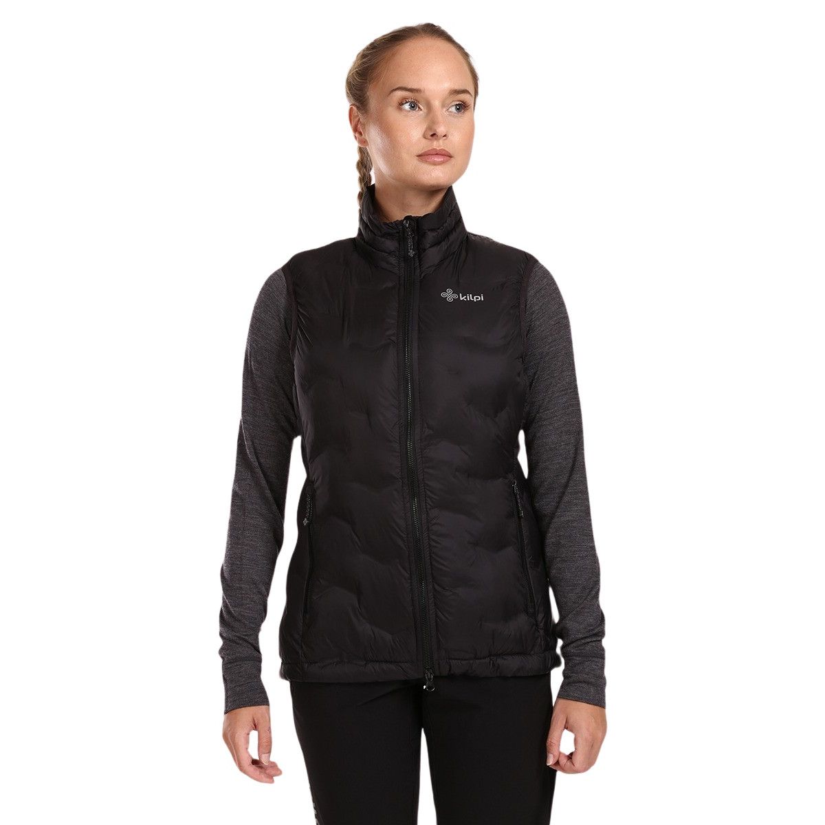 Kilpi Nai, gilet in fibra da donna, nero