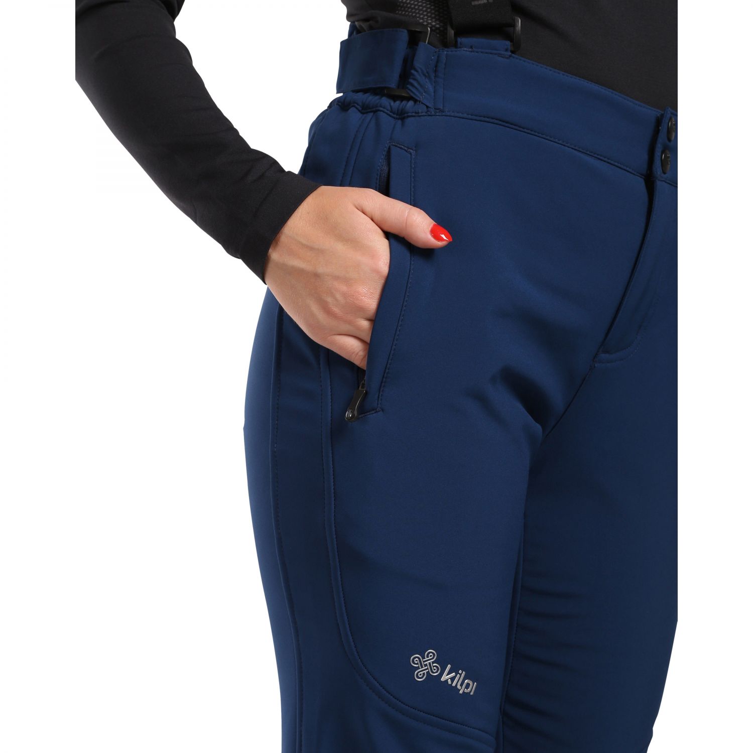 Kilpi Rhea, pantalons de ski, plus size, femmes, bleu foncé