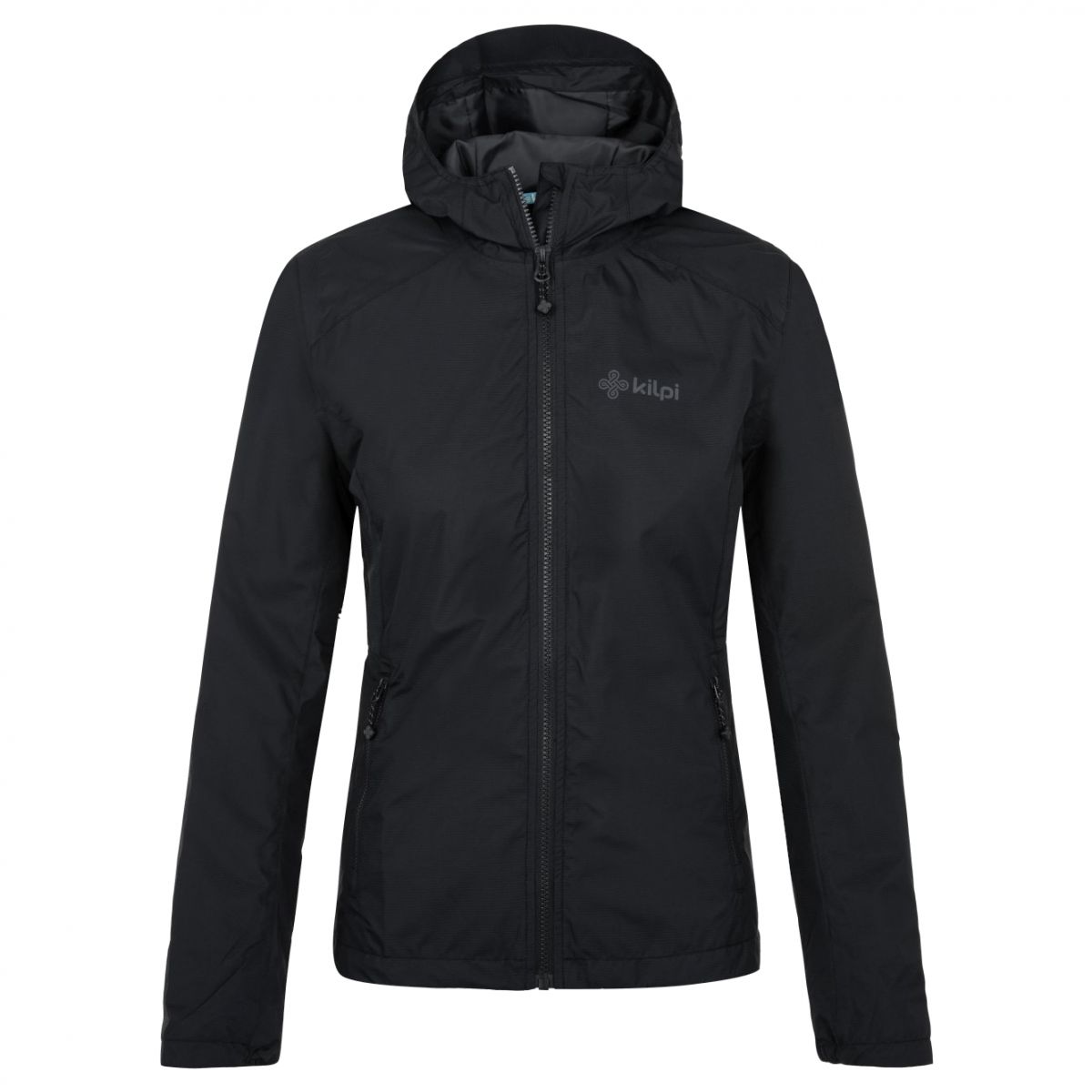 Kilpi Sonna-W, chubasquero, mujer, talla grande, negro