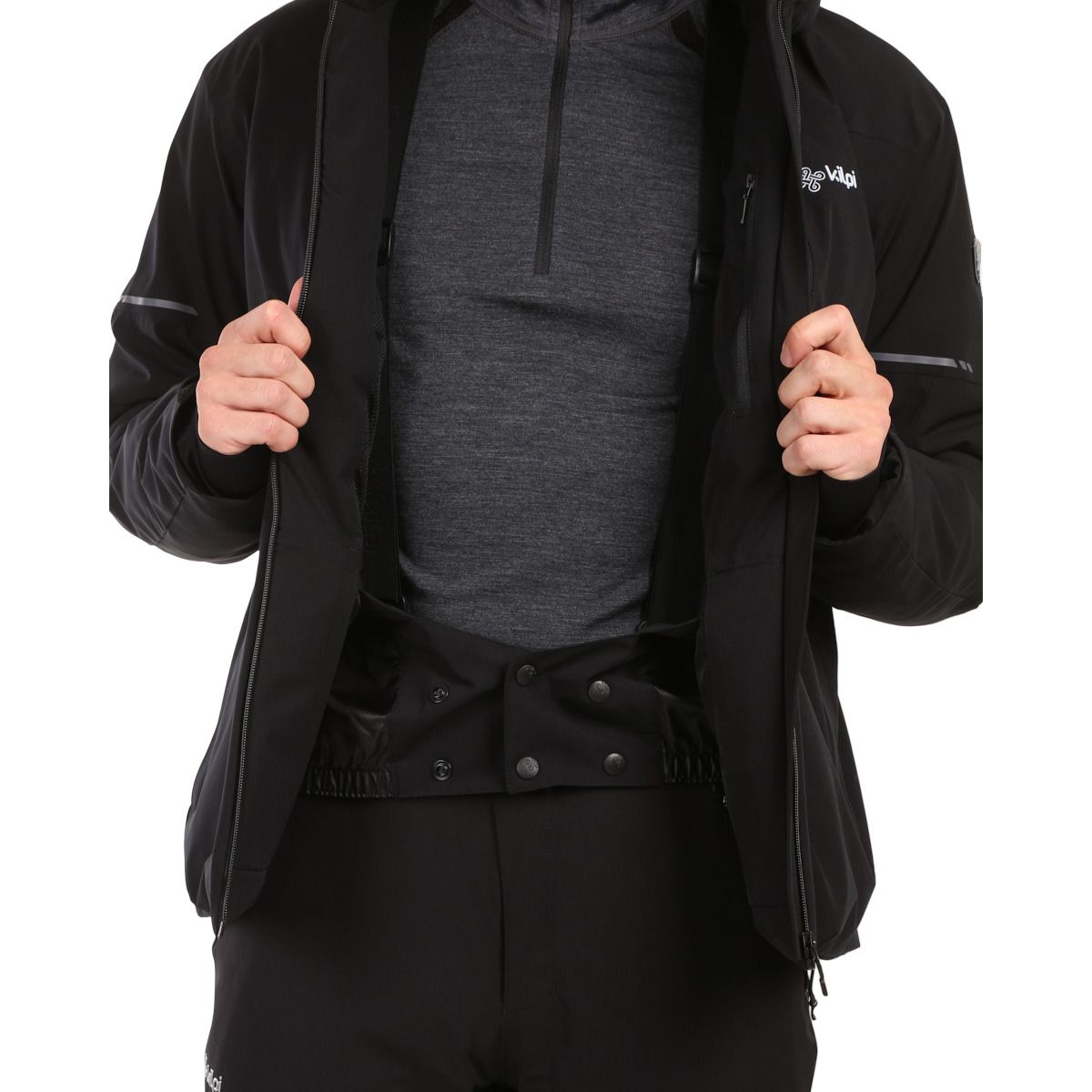 Kilpi Tonnsi, veste de ski, homme, noir