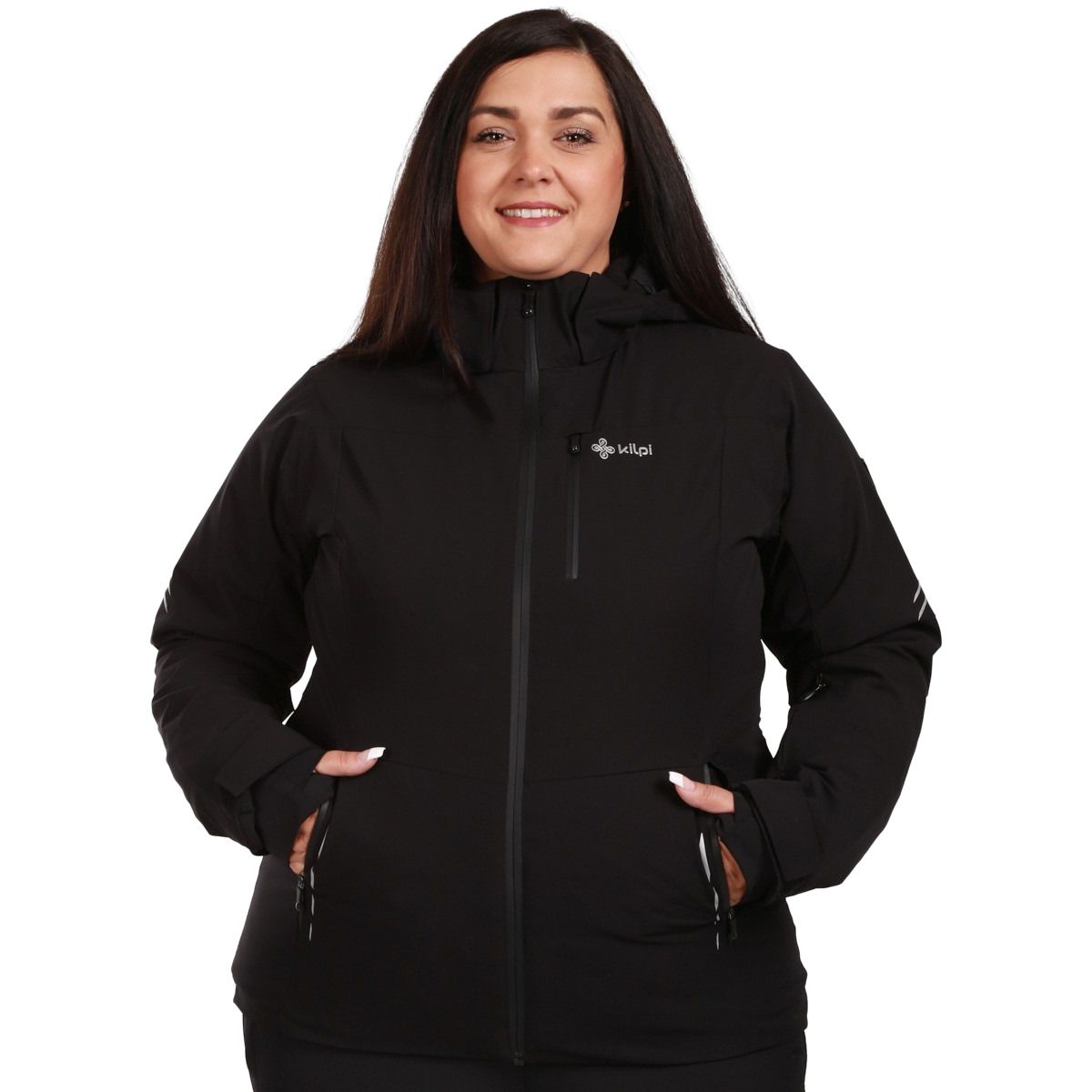 Kilpi Valera lyžiarska bunda, plus size, dámska, čierna