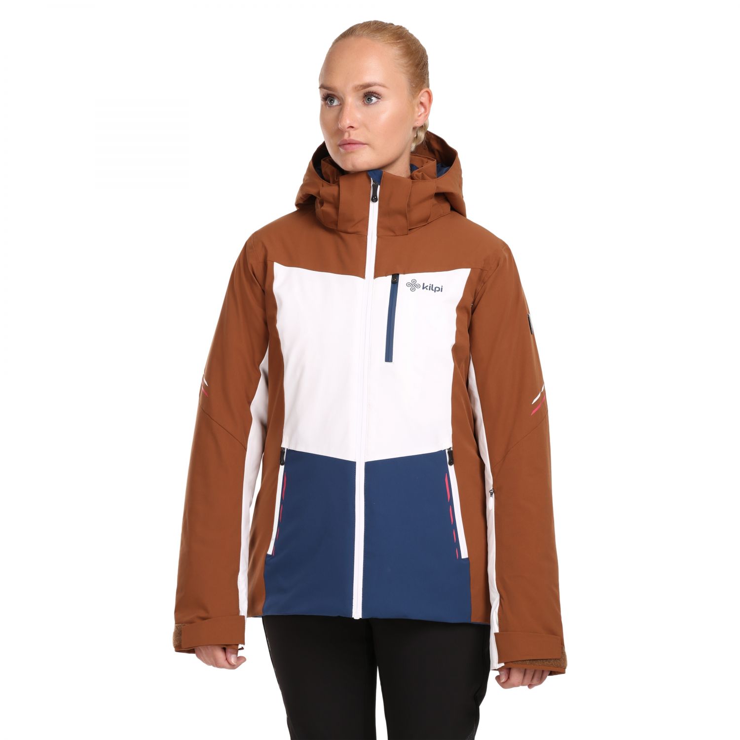 Kilpi Valera, manteau de ski, femmes, marron/bleu