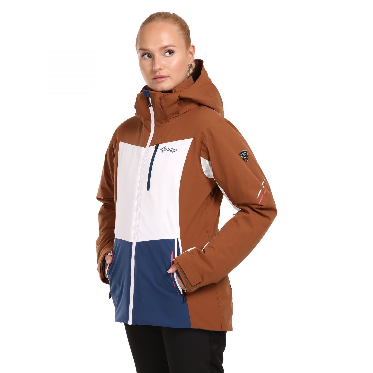 Kilpi Valera, manteau de ski, femmes, marron/bleu