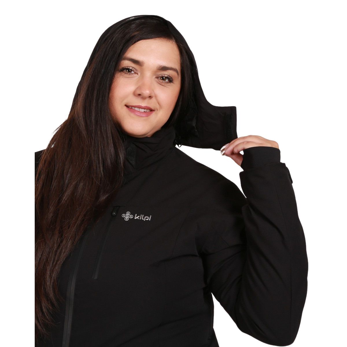 Kilpi Valera, manteau de ski, plus size, femmes, noir