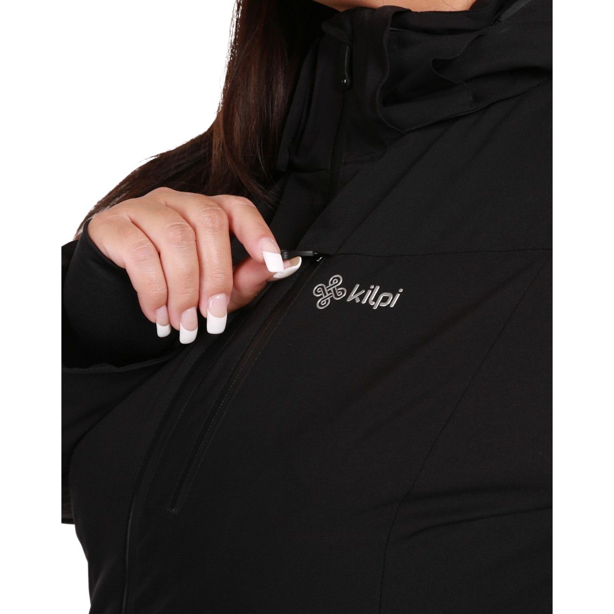 Kilpi Valera, manteau de ski, plus size, femmes, noir