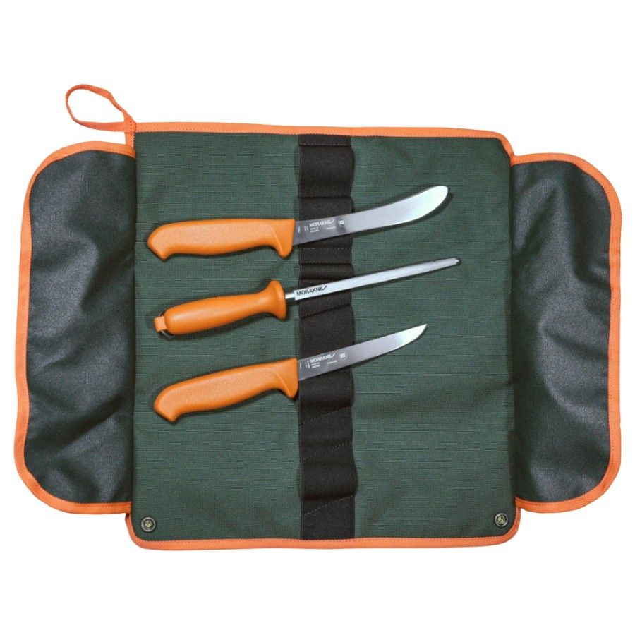 Kit de caça Mora Knife, verde/laranja