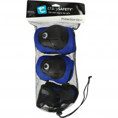 Kit de protecție Crazy Safety, junior, albastru