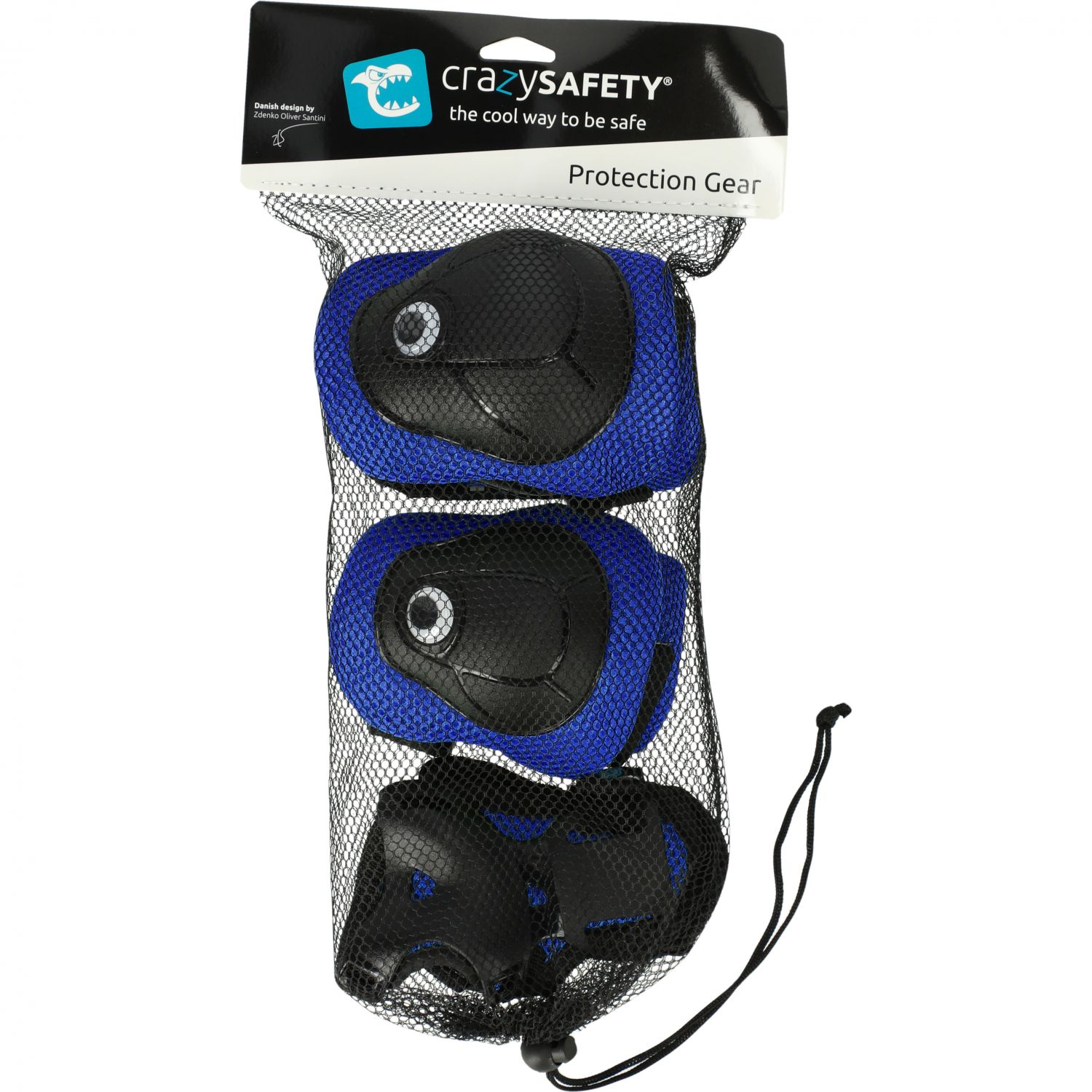 Kit de protecție Crazy Safety, junior, albastru