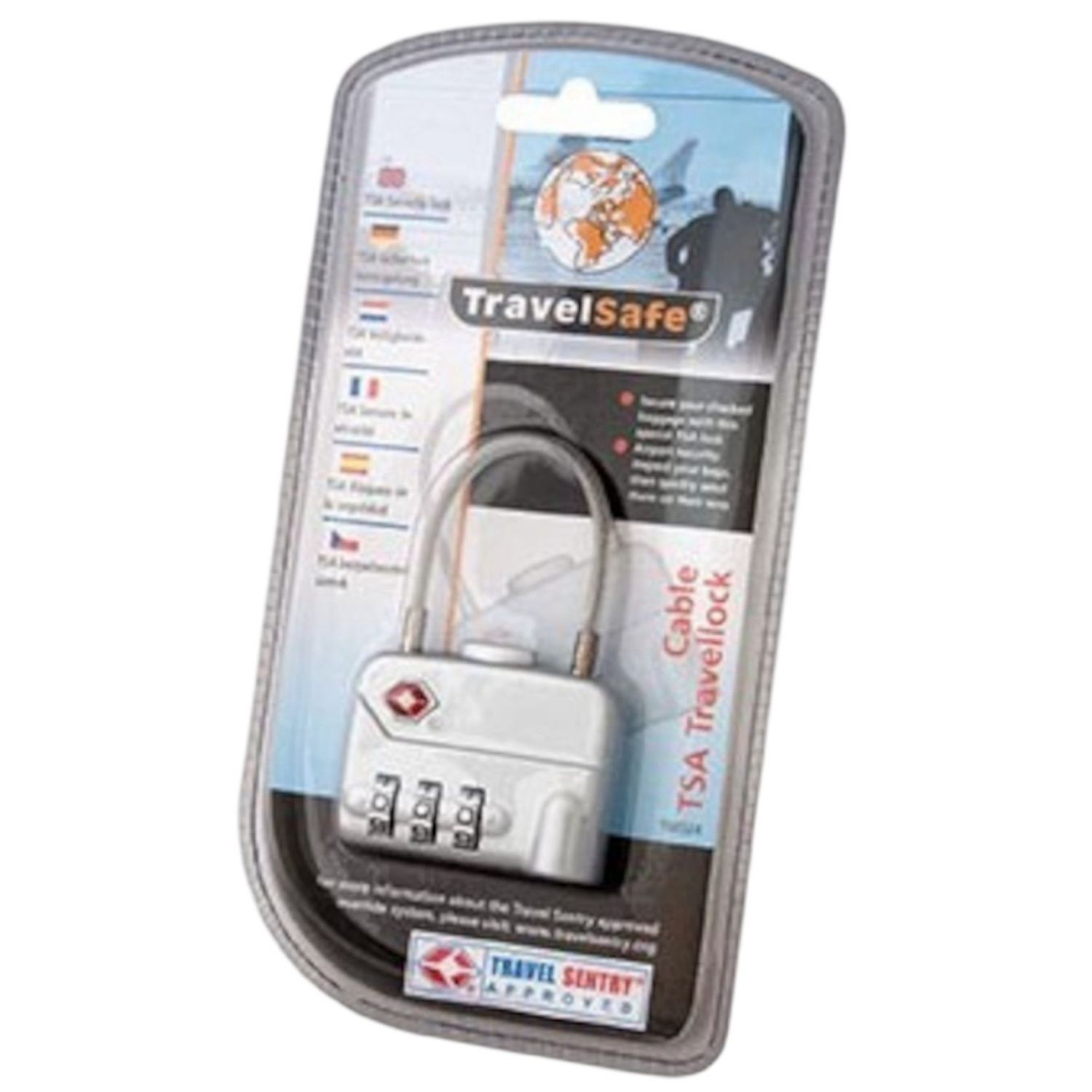 Kombinovaný zámok TravelSafe TSA s káblom
