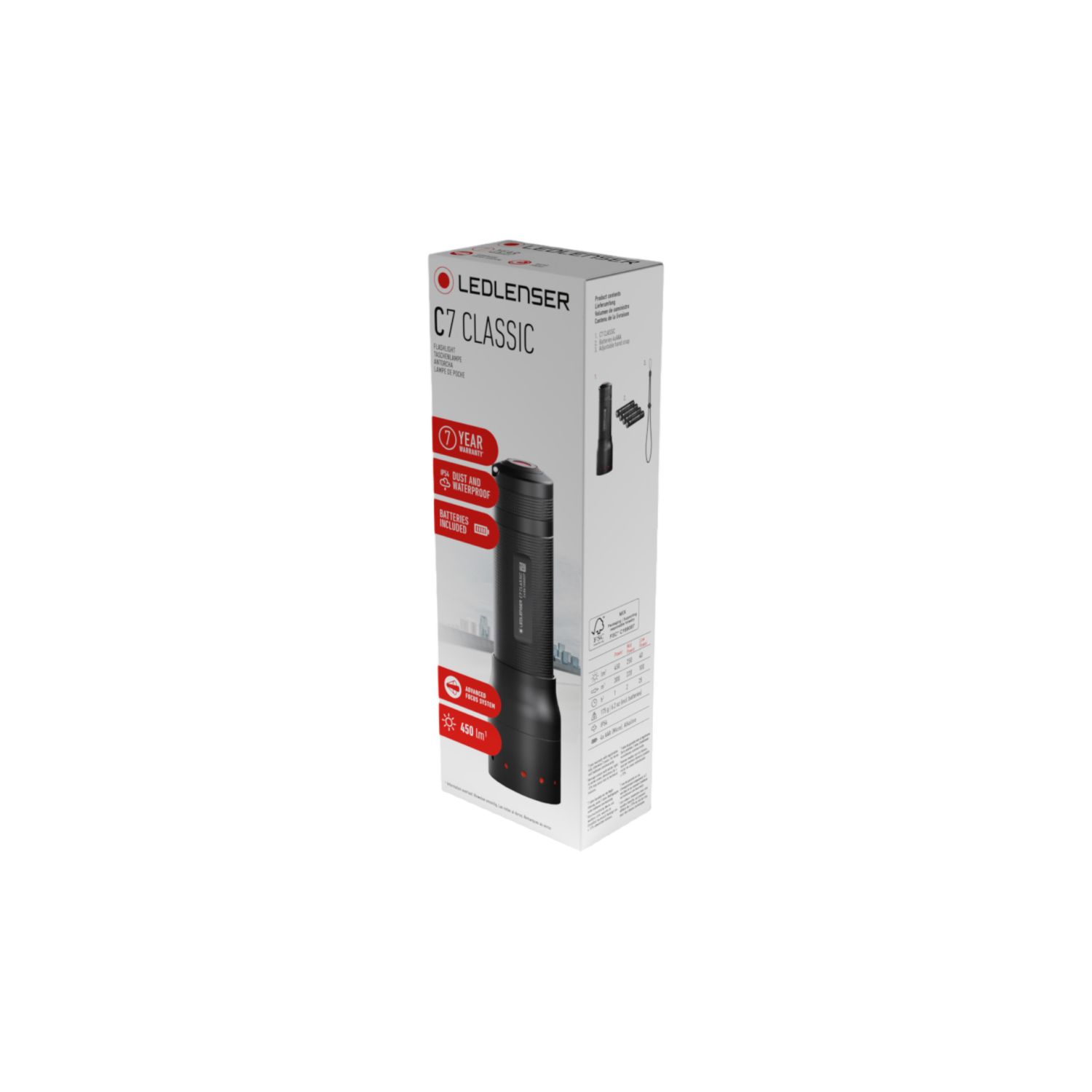 Ledlenser C7 Classic, lanternă, neagră