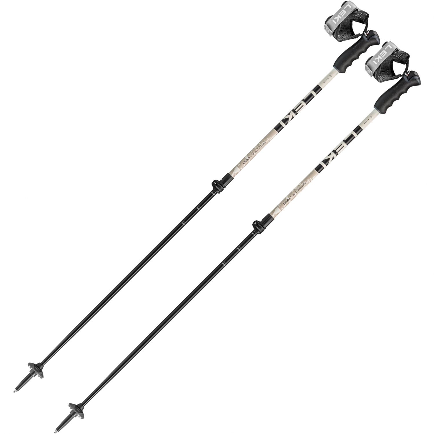 Leki Detect S Vario, bastoncini da sci, grigio