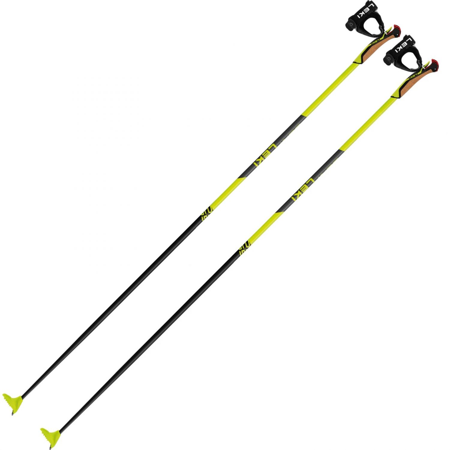 Leki PRC 650, bežkárske palice, čierna/žltá